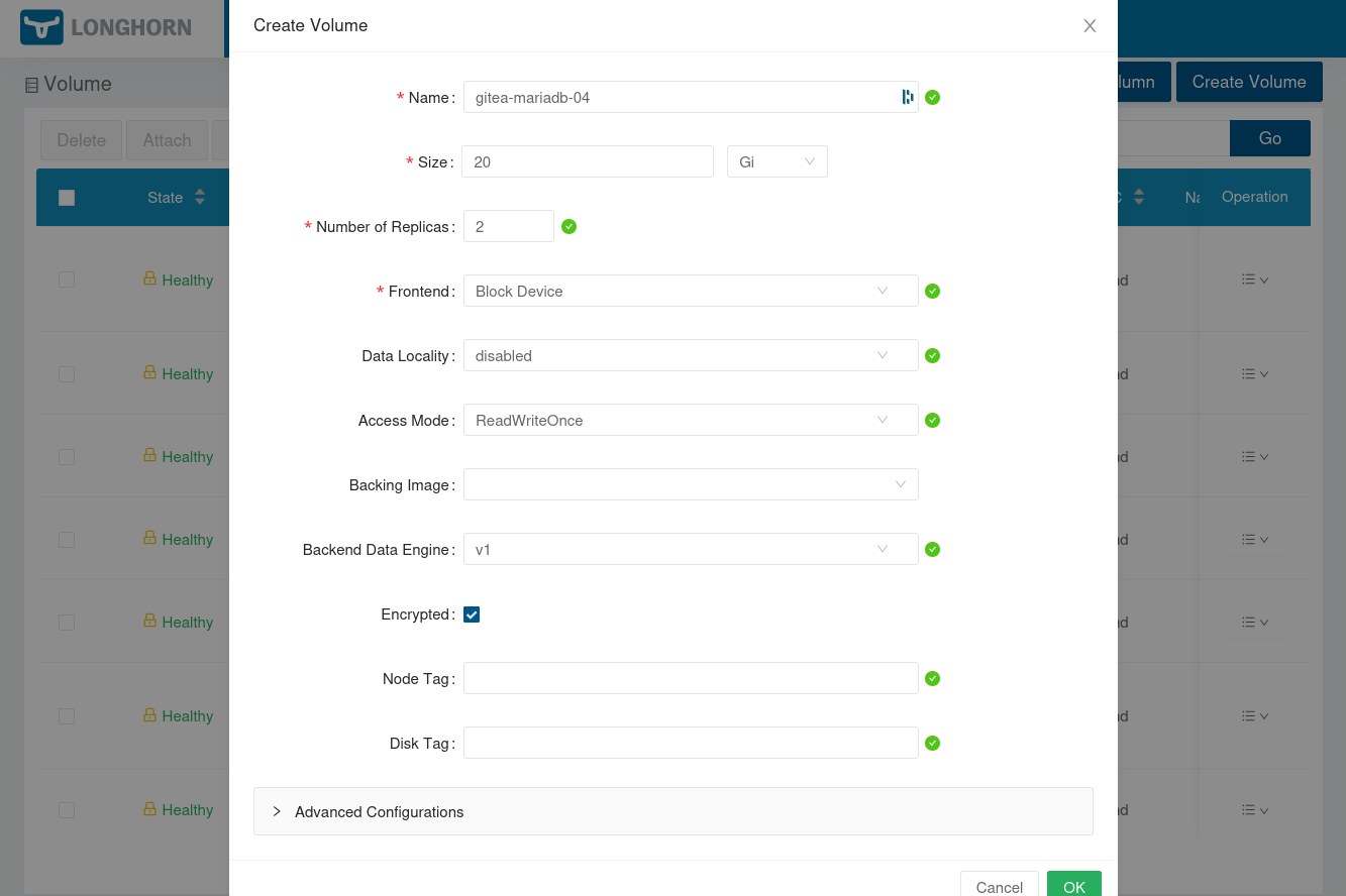 Create New Encrypted Volume