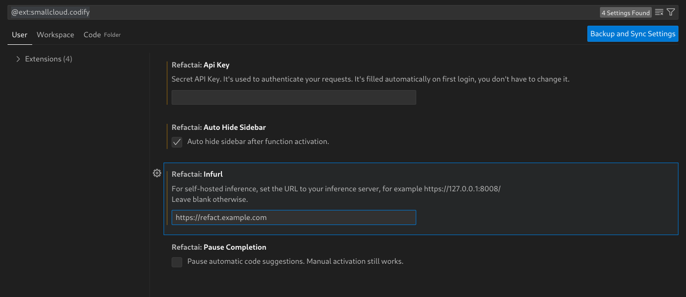 plugin config